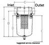 STS Series See-Through Liquid Separator drawing